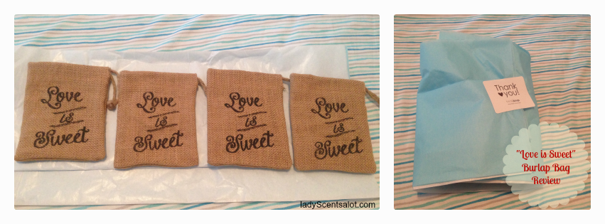 “Love is Sweet” Burlap Bag Review