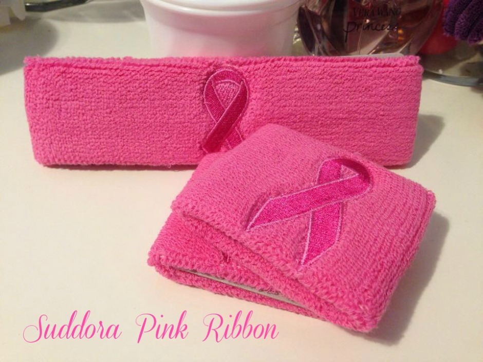 Suddora Pink Ribbon Sweatband