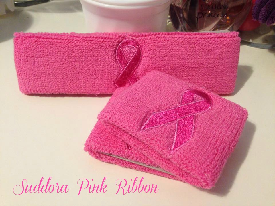 Suddora Pink Ribbon Sweatbands