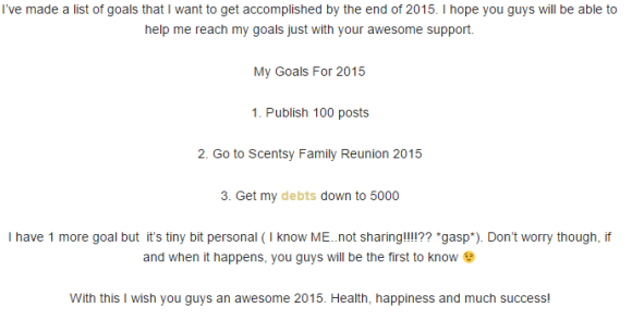 2015 Failed Goals