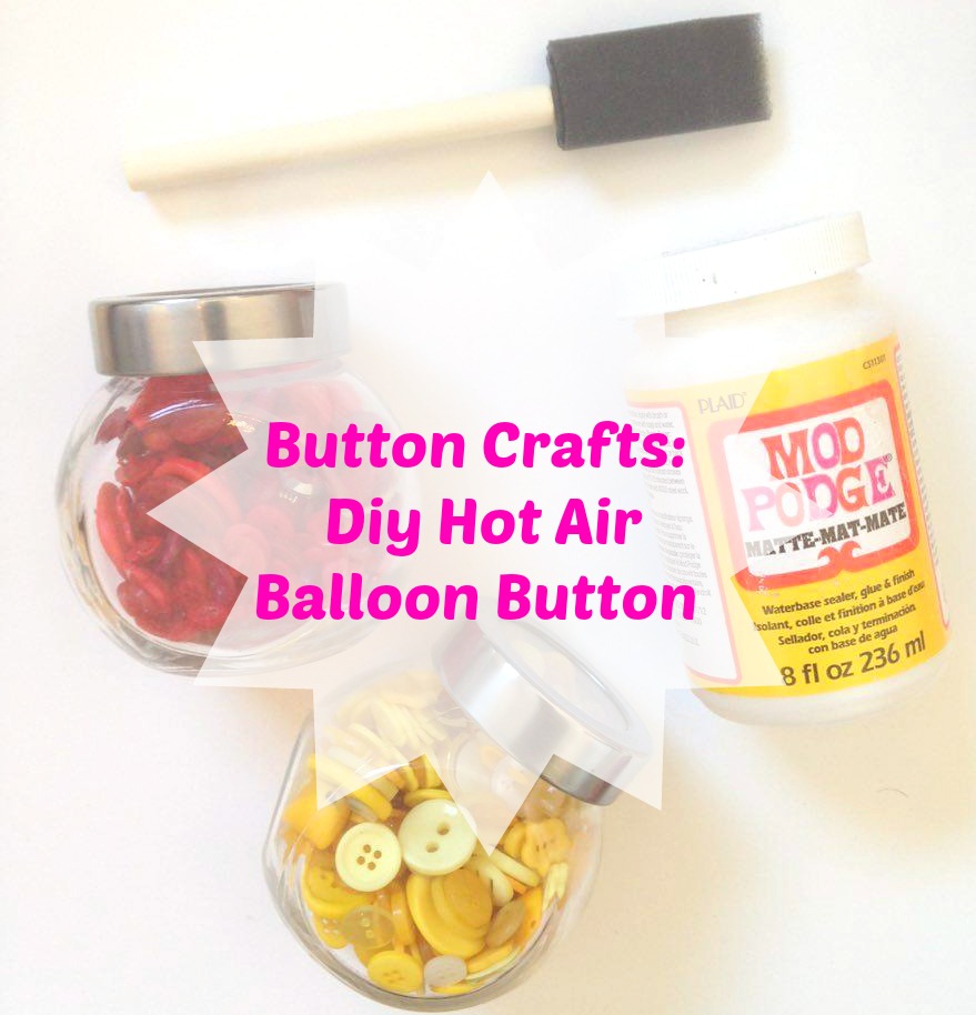 Button Crafts Diy Hot Air Balloon Button