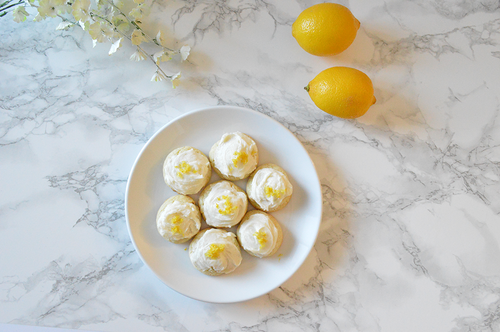 Lemon Cookies with Buttercream Topping