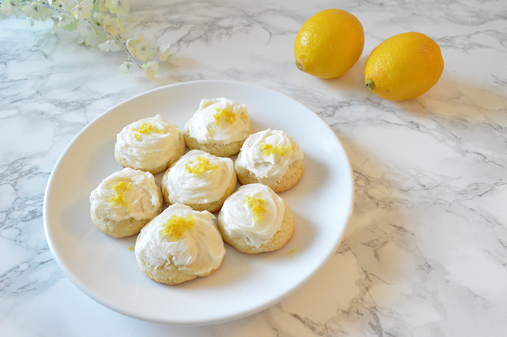 Lemon Cookies with Buttercream Topping