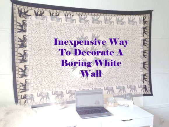 Inexpensive Way To Decorate A Boring White Wall