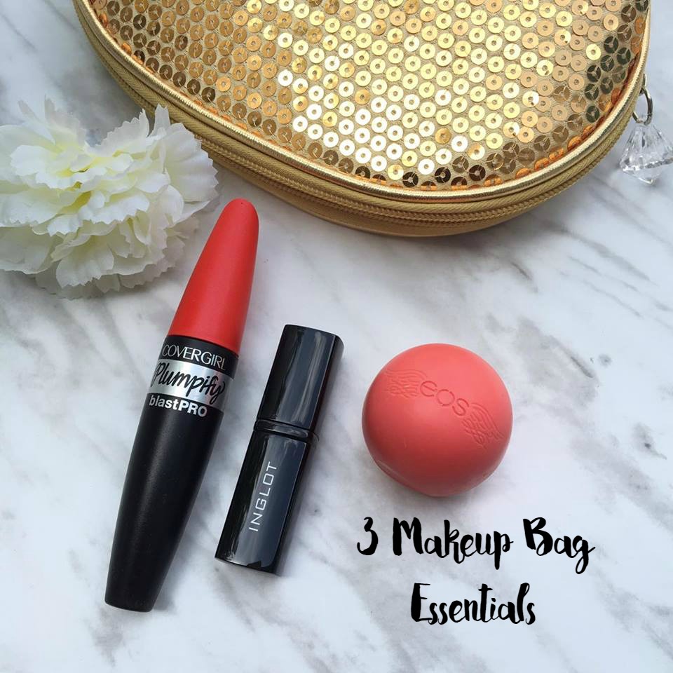 My 3 Makeup Bag Essentials + COVERGIRL Plumpify Pro Blast Mascara Review