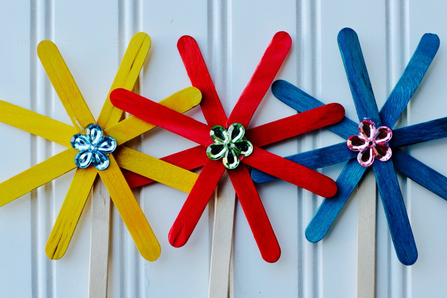 Popsicle Stick Spring Flowers