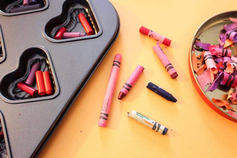  DIY Valentine's Day Heart Shaped Crayons - Getting Crafty With the Little Man