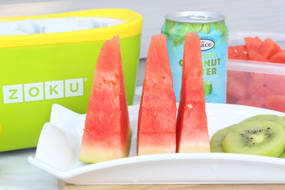 Watermelon Coconut Water Frozen Popsicle