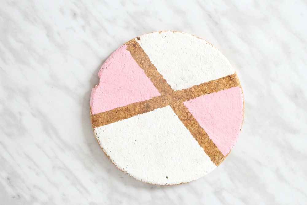 Easy DIY Pastel Cork Coasters