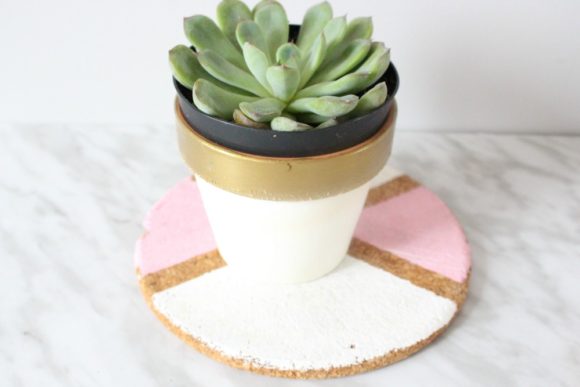 Easy DIY Pastel Cork Coasters