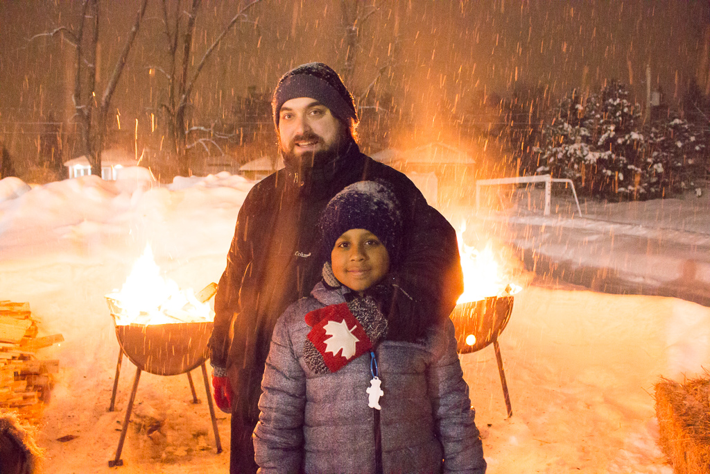 Fire and Ice Winter Night At Pointe-Calumet