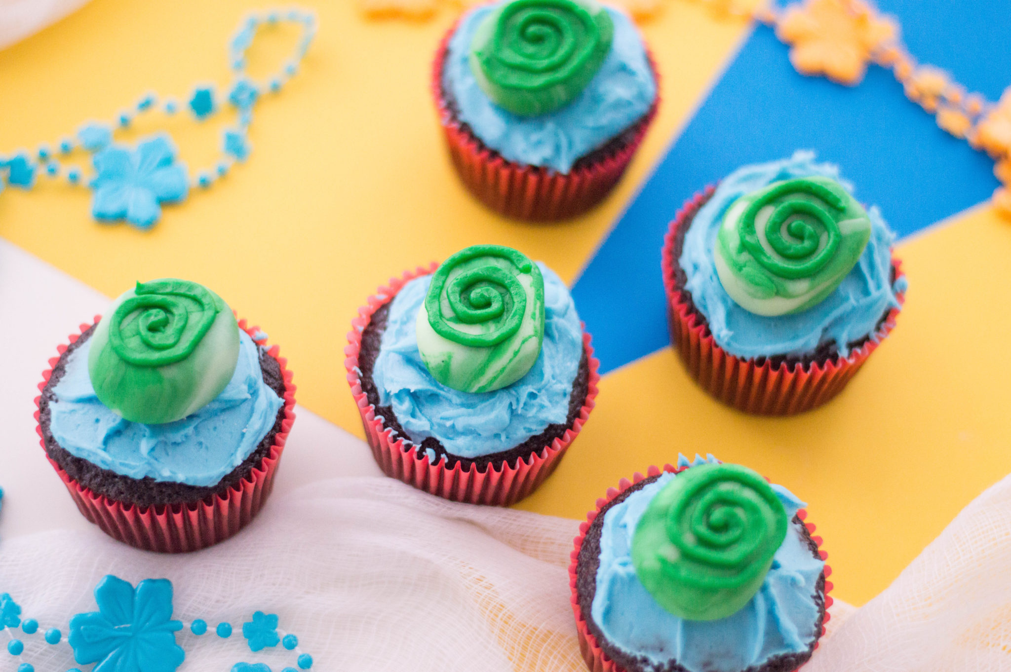 Moana Inspired Cupcakes