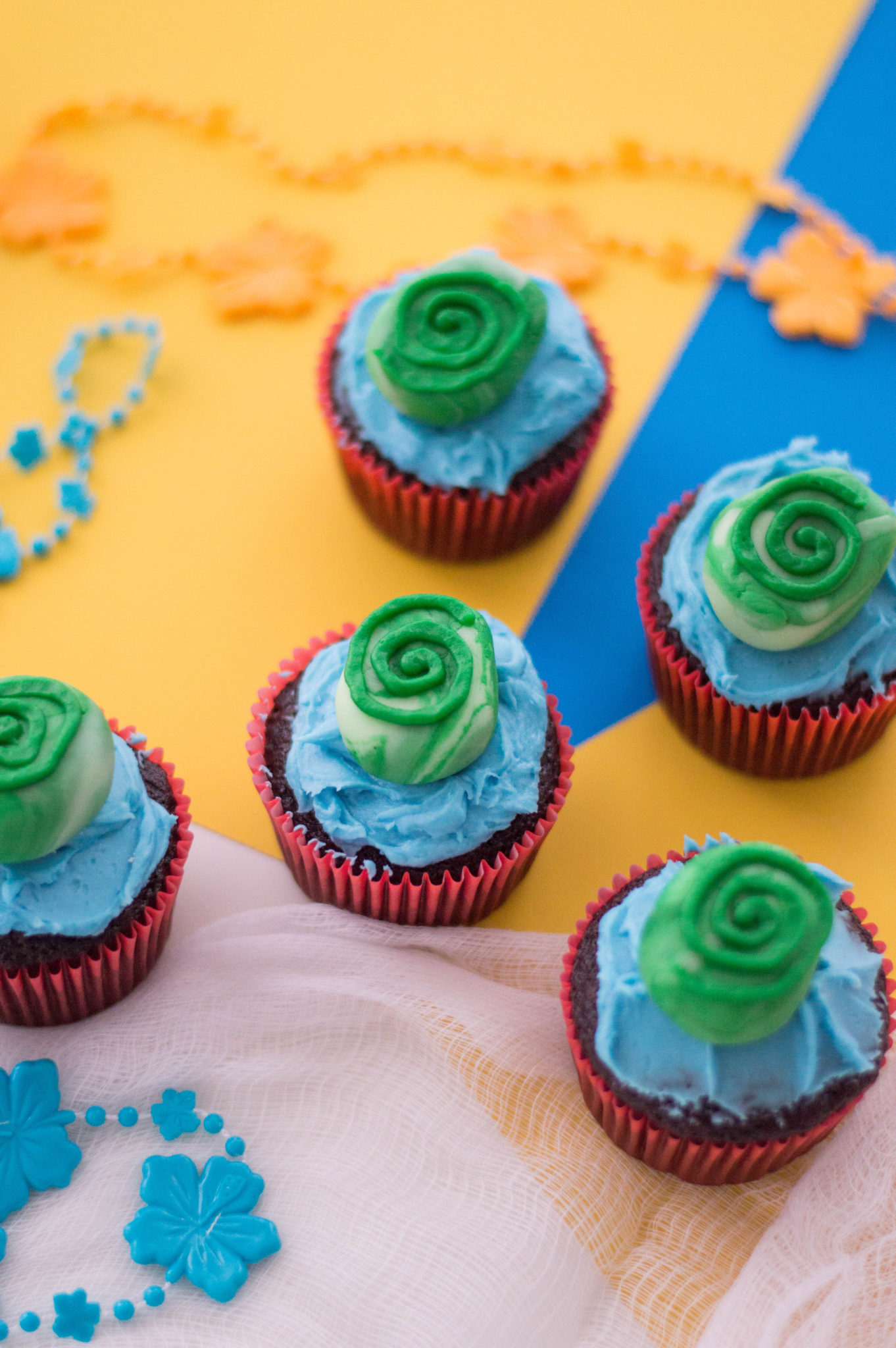 Moana Inspired Cupcakes