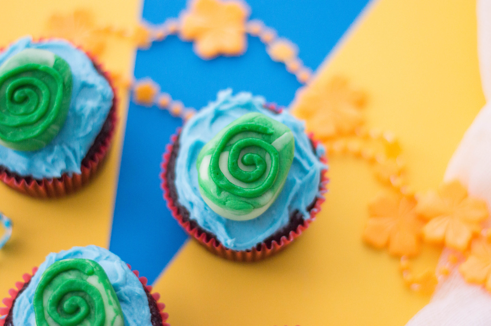 Moana Inspired Cupcakes