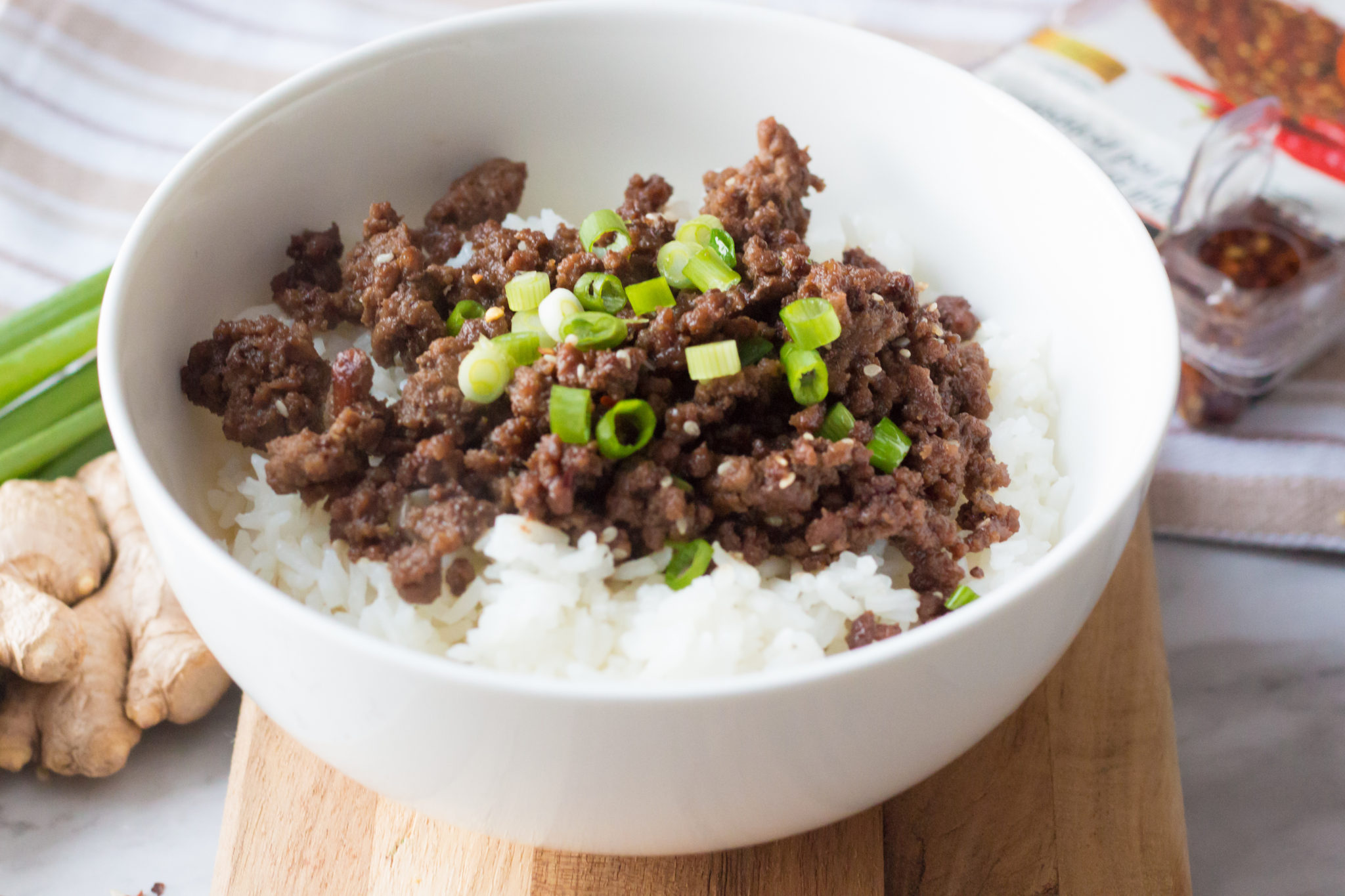 Tasty Korean Ground Beef And Rice Bowl Recipe