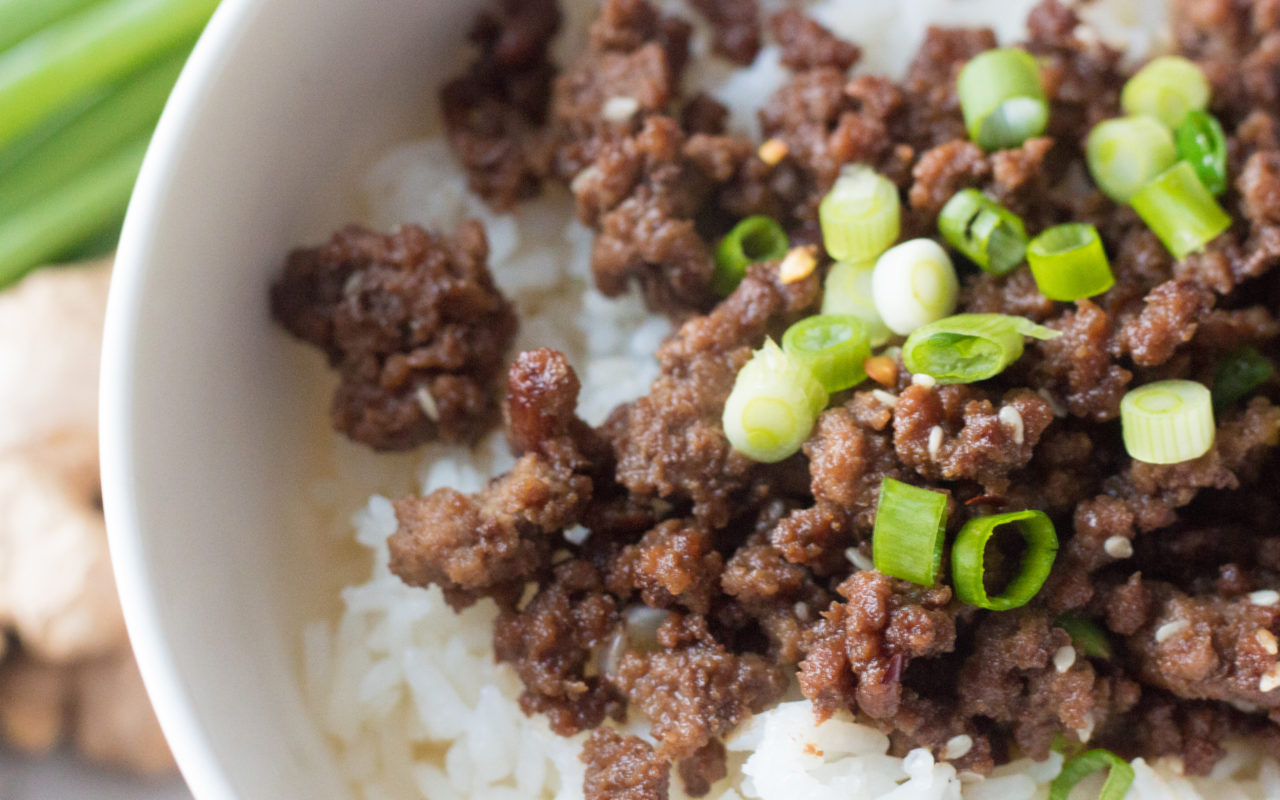 Tasty Korean Ground Beef And Rice Bowl Recipe