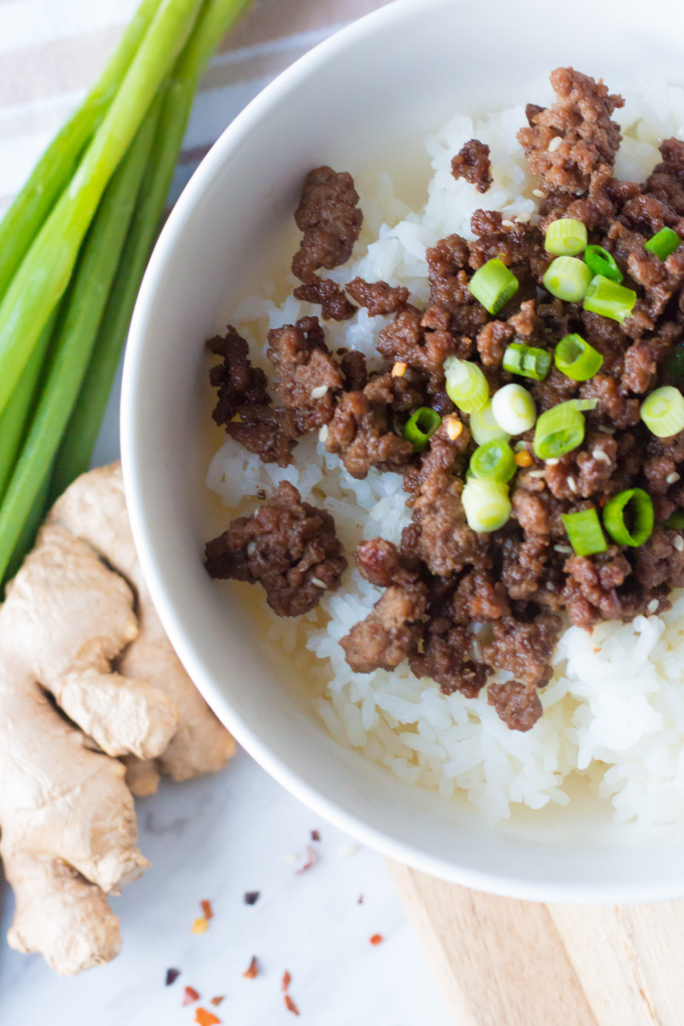 Tasty Korean Ground Beef And Rice Bowl Recipe