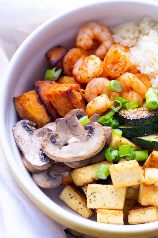 Cajun shrimp Buddha bowl