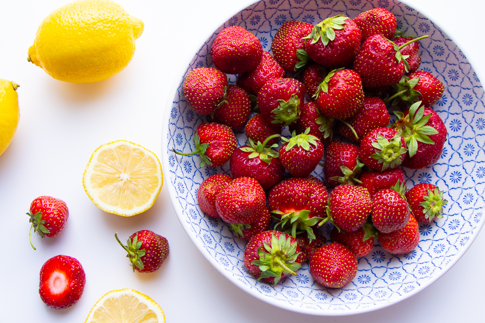 Strawberry Lemon Sorbet