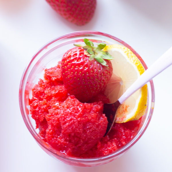 Toddler Approved Recipes | Refreshing Strawberry Lemon Sorbet