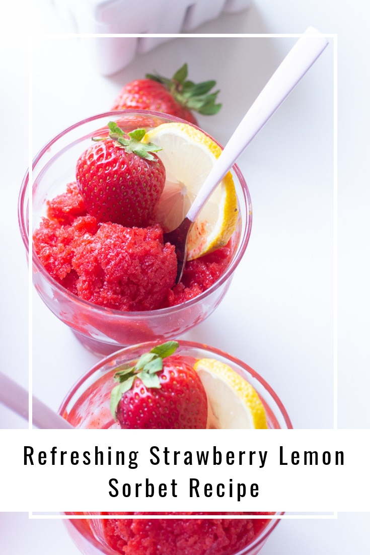 Strawberry Lemon Sorbet