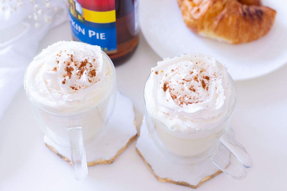 Homemade Pumpkin Pie White Hot Chocolate Recipe