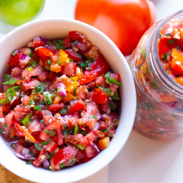 Homemade Spicy Chunky Salsa Recipe