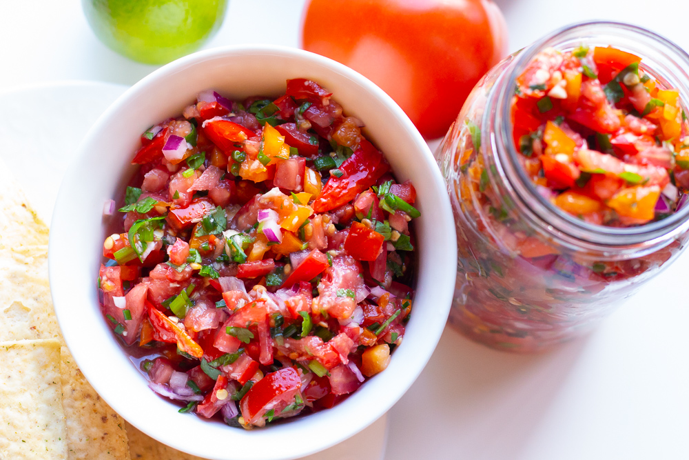 Homemade Spicy Chunky Salsa Recipe