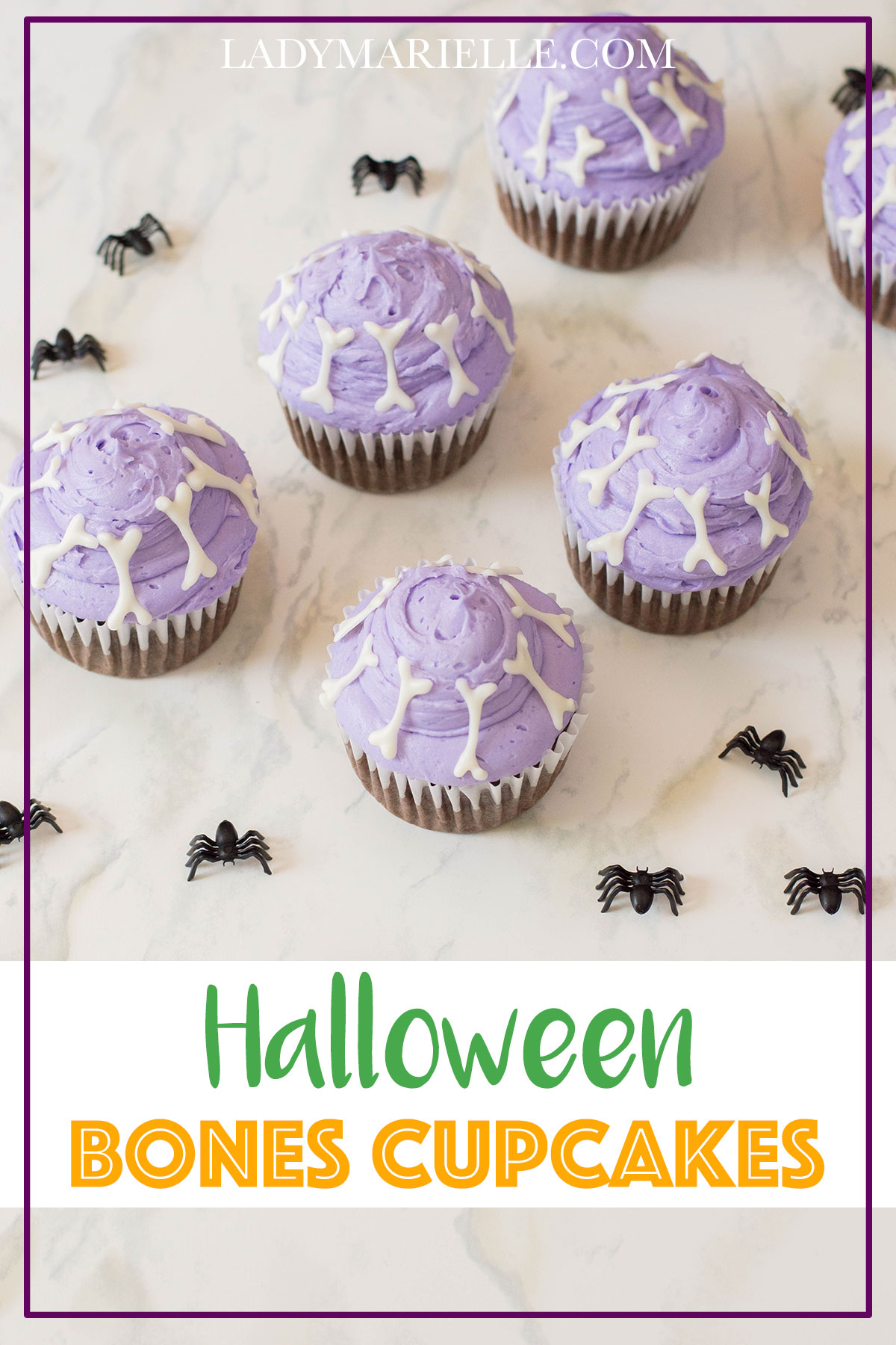 DIY Halloween Bones Cupcakes