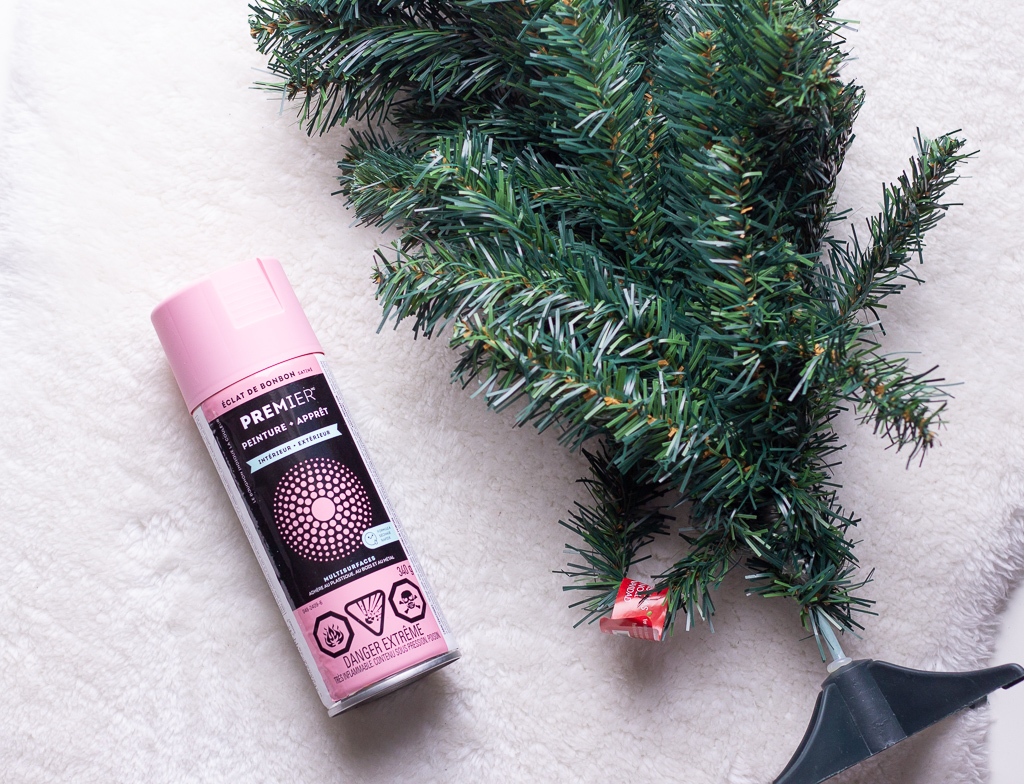 DIY Mini Pink Christmas Tree