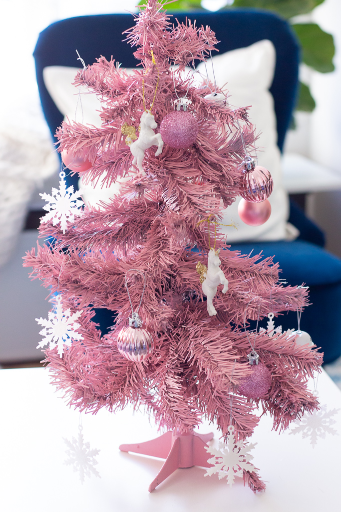 DIY Mini Pink Christmas Tree