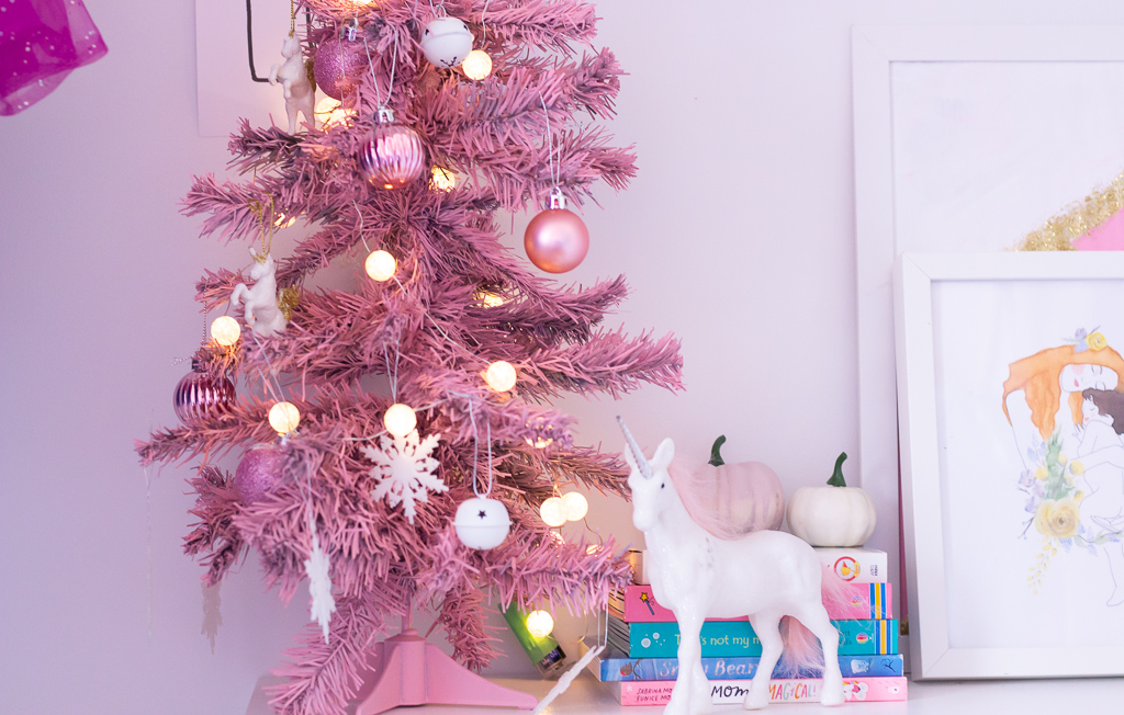 DIY Mini Pink Christmas Tree