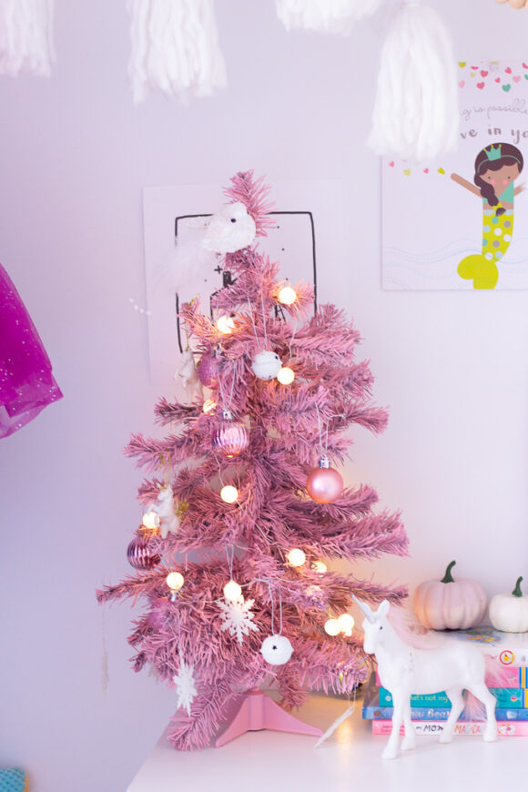 DIY Mini Pink Christmas Tree