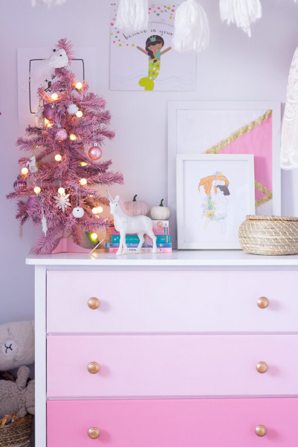 DIY Mini Pink Christmas Tree