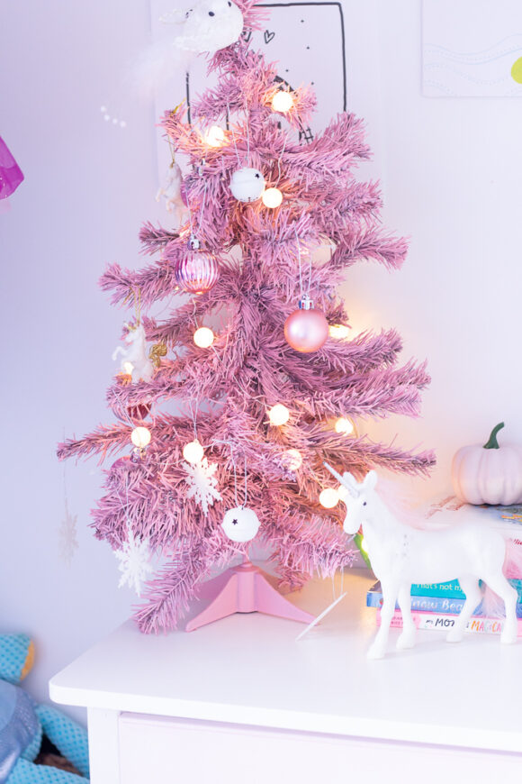 DIY Mini Pink Christmas Tree