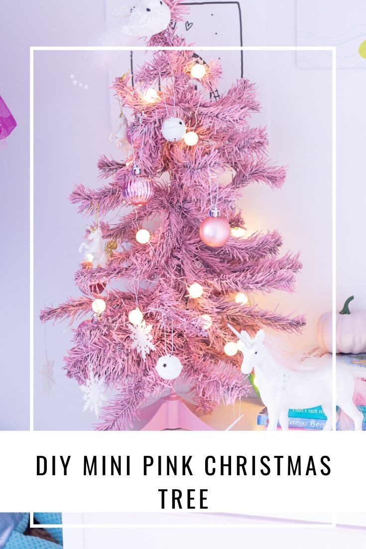 DIY Mini Pink Christmas Tree