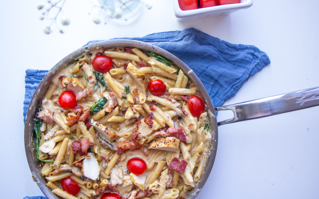 Creamy Chicken Pasta with Bacon Recipe