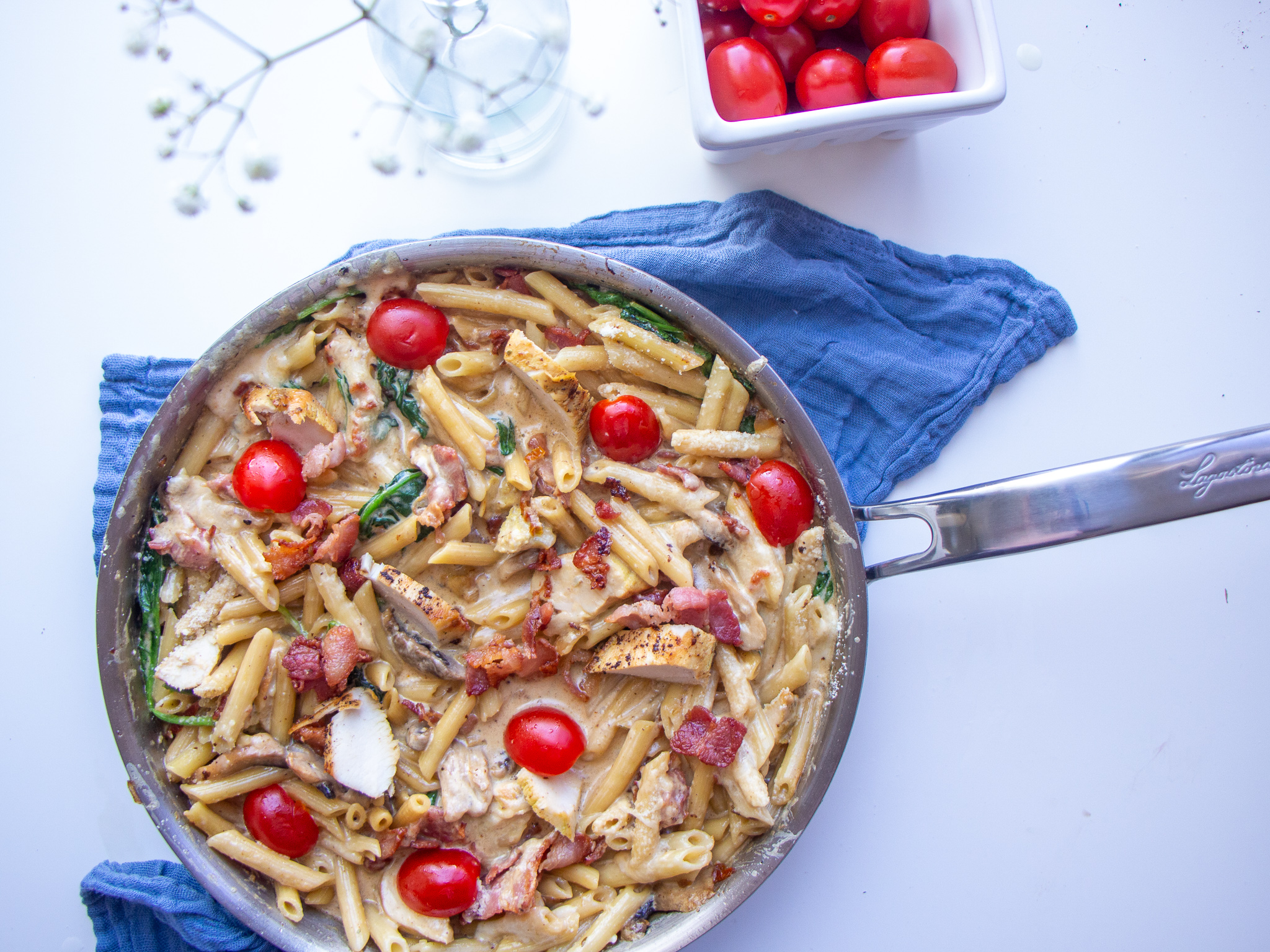 Creamy Chicken Pasta with Bacon Recipe