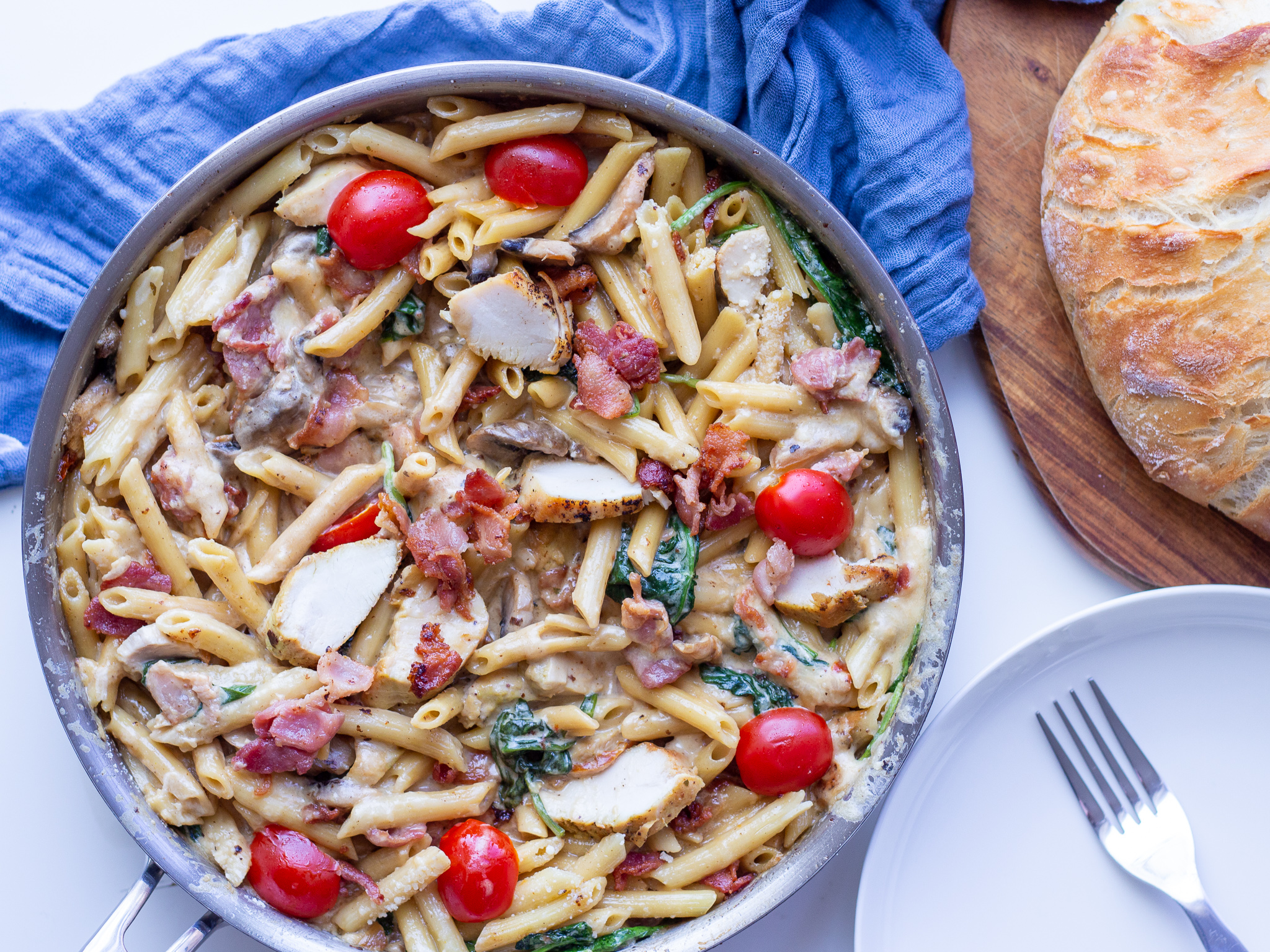 Creamy Chicken Pasta with Bacon Recipe