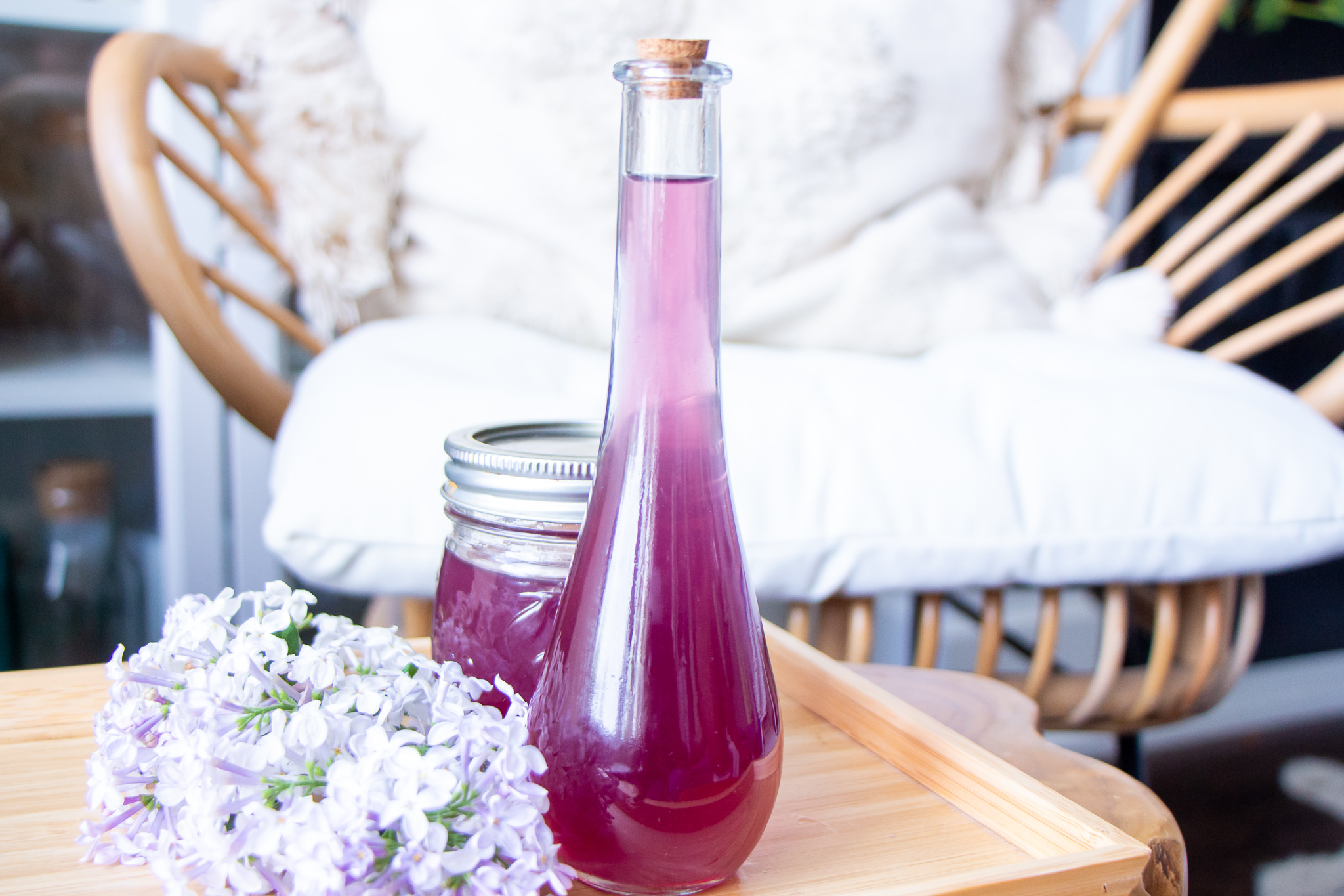 How to Make Lilac Simple Syrup