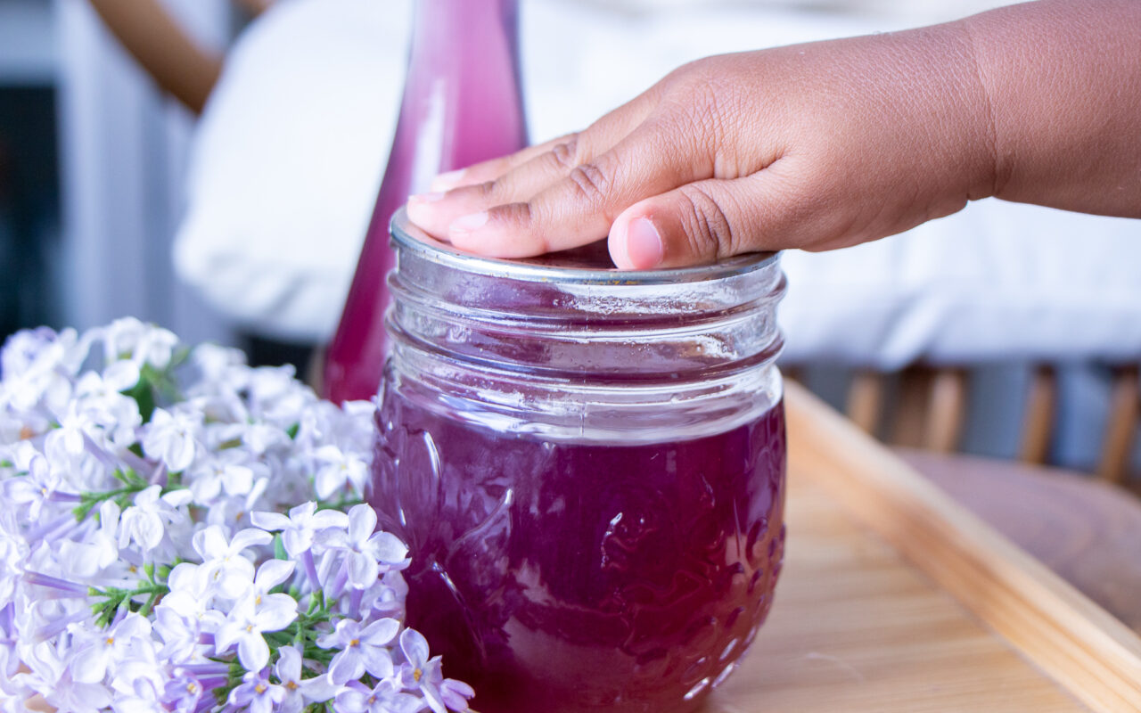 How to Make Lilac Simple Syrup