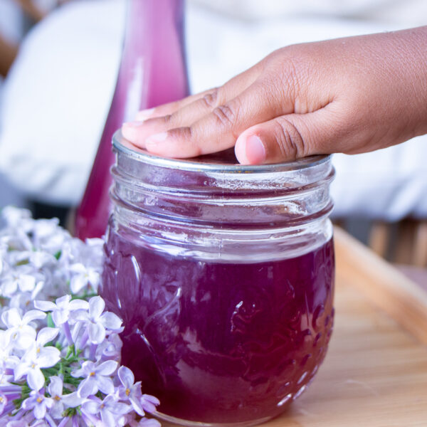 How to Make Lilac Simple Syrup