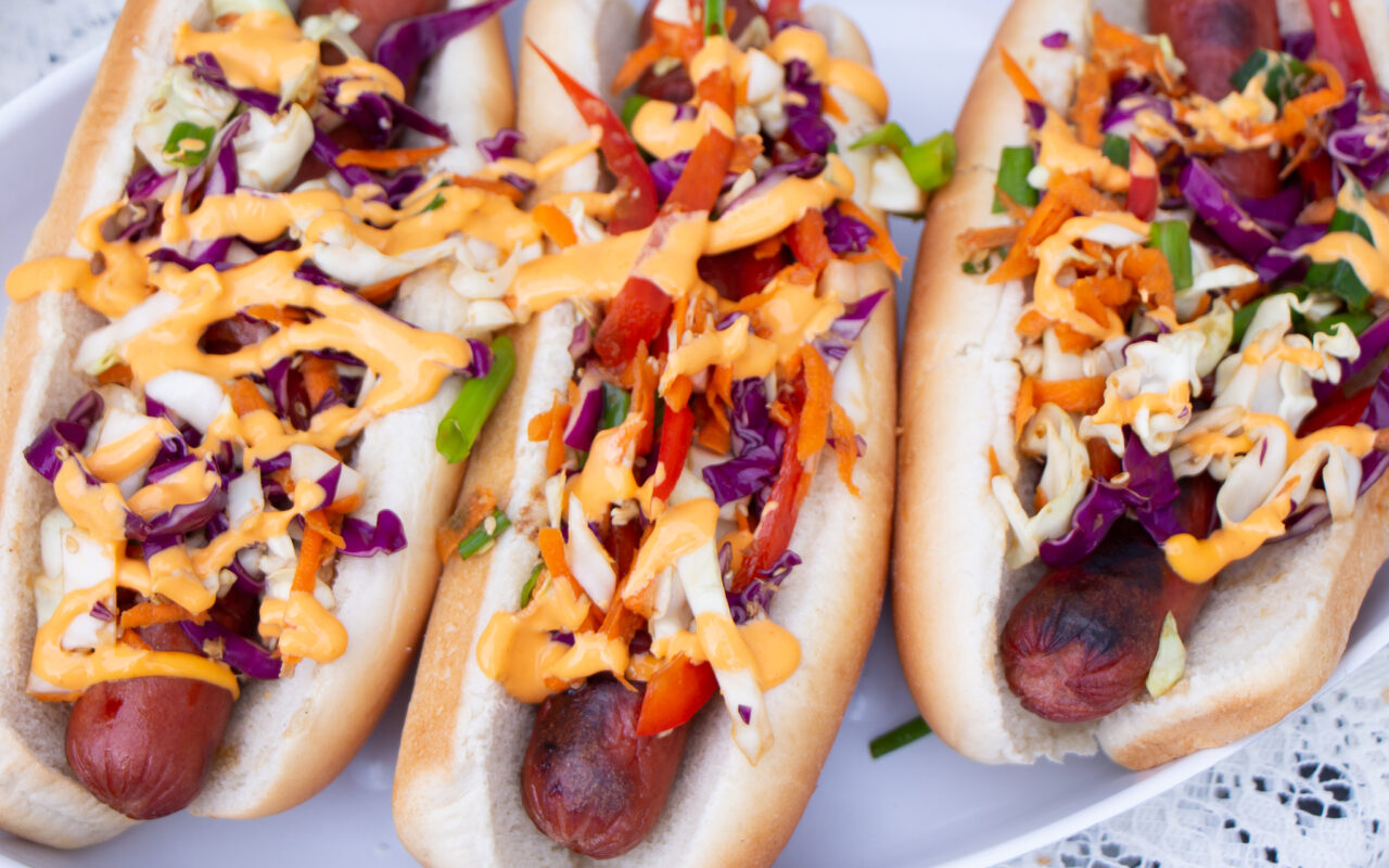 Asian Slaw Hot Dogs recipe