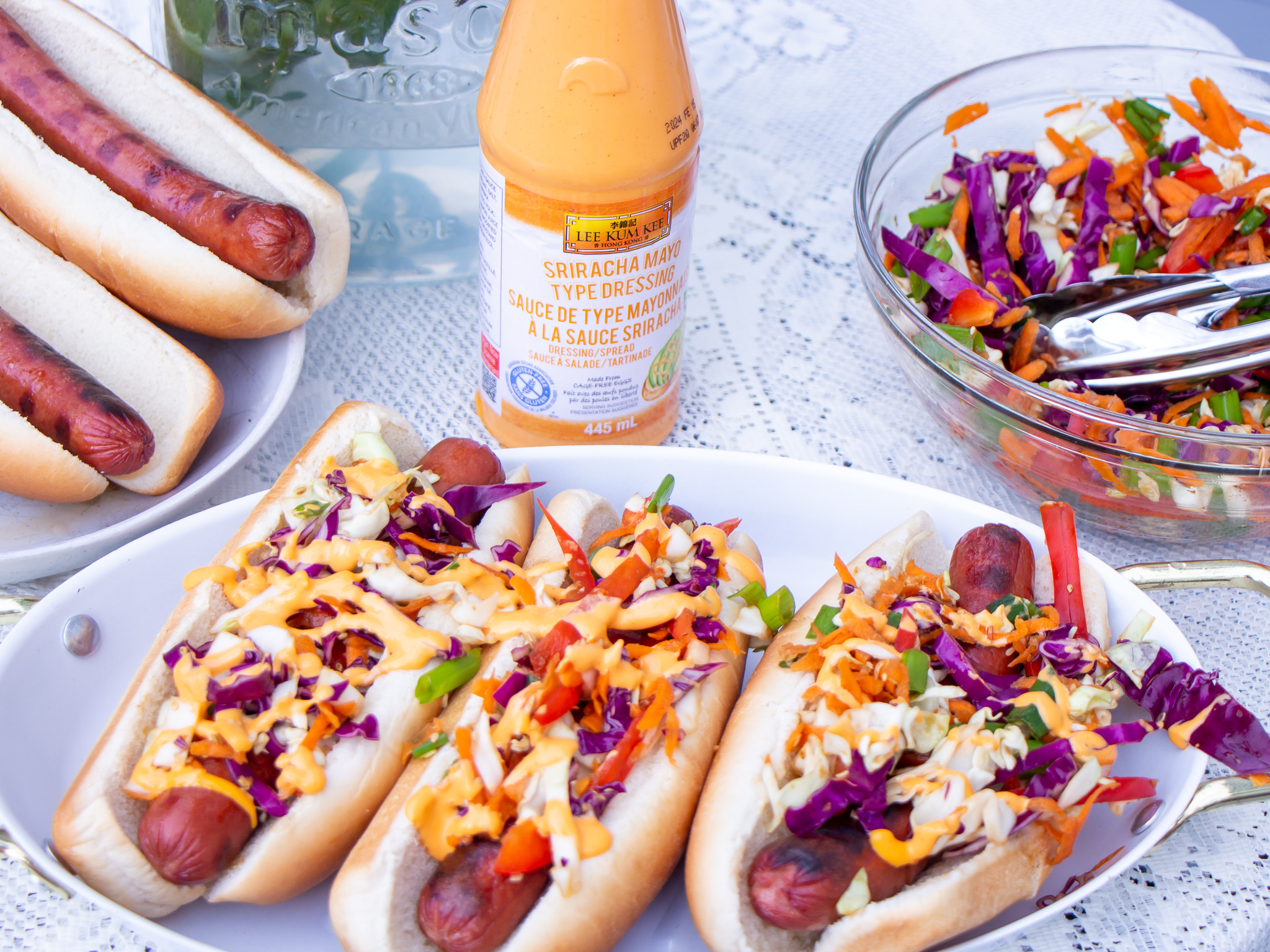 Asian Slaw Hot Dogs recipe