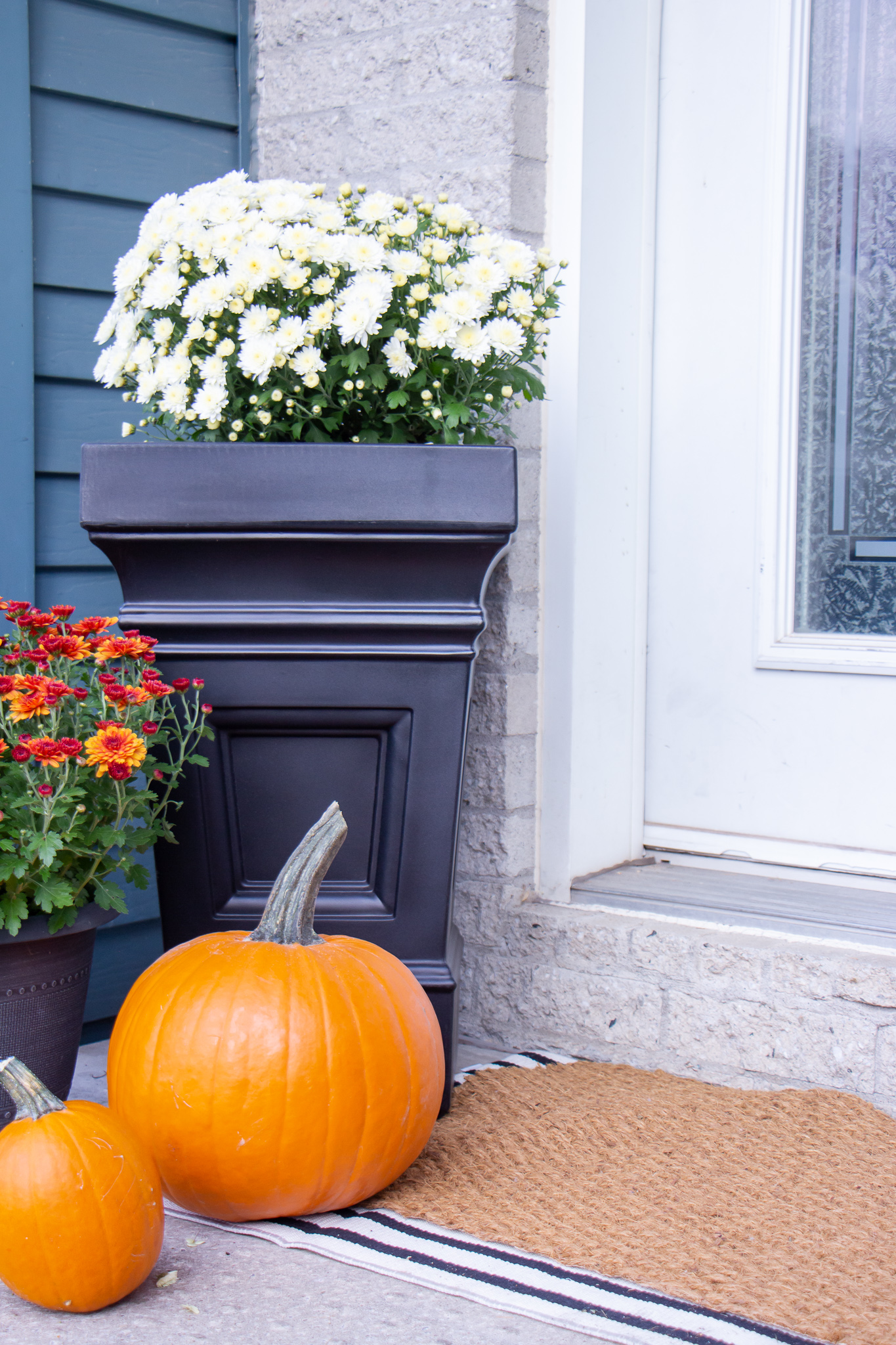 Simple Ways to Spruce Up Your Front Patio for Fall with the Atherton Planter Box™ - Onyx Black 2 Pack from Step2