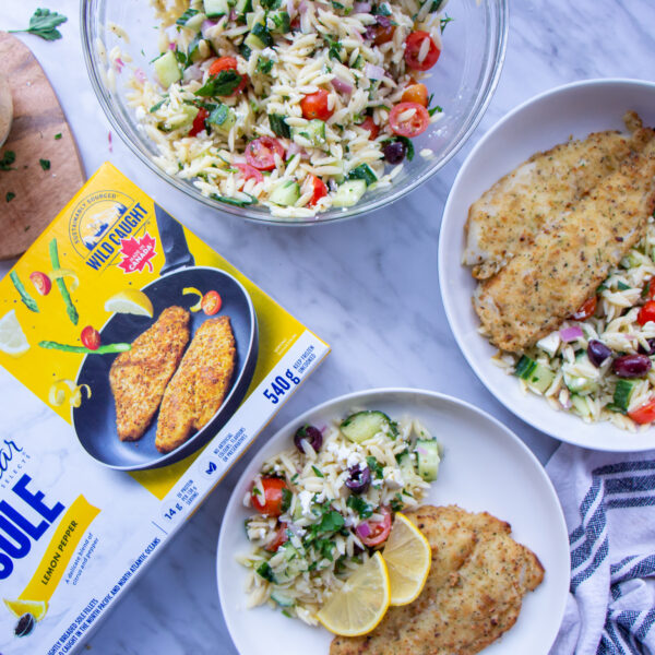 A Day In The Life: Delicious Lemon Pepper Sole with Orzo Salad Recipe