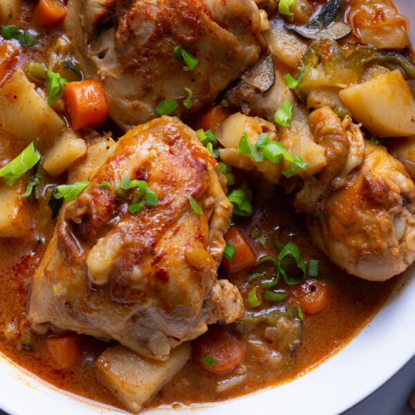 Deliciously Simple Stewed Chicken With Potatoes Recipe