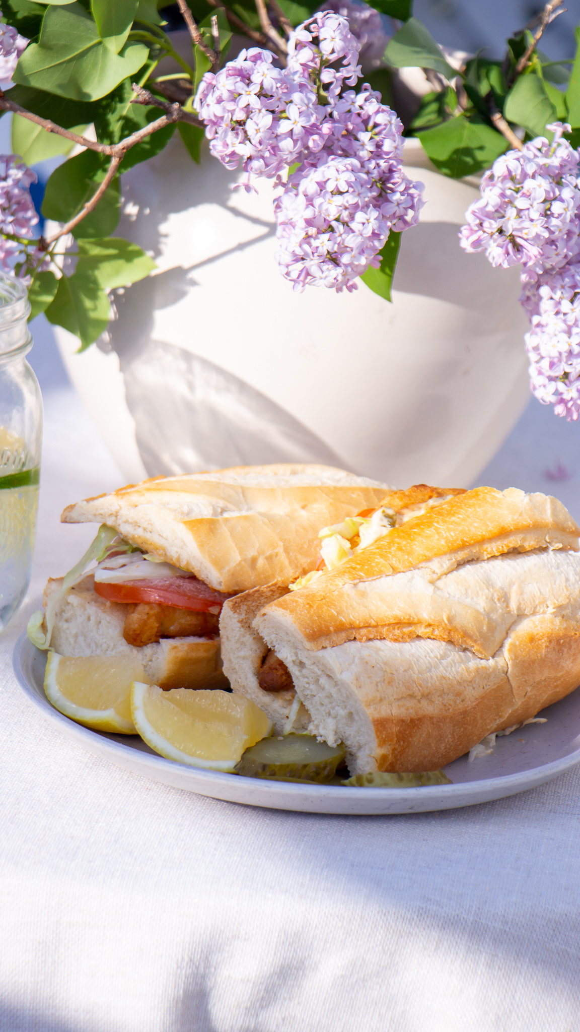 High Liner's Signature Cuts® English Style Battered Haddock Fillets Po’ Boy Sandwich with Cajun Sauce